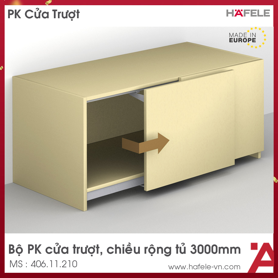 Phụ Kiện Cửa Trượt Bằng Mặt S/US 20FB Hafele 406.11.210
