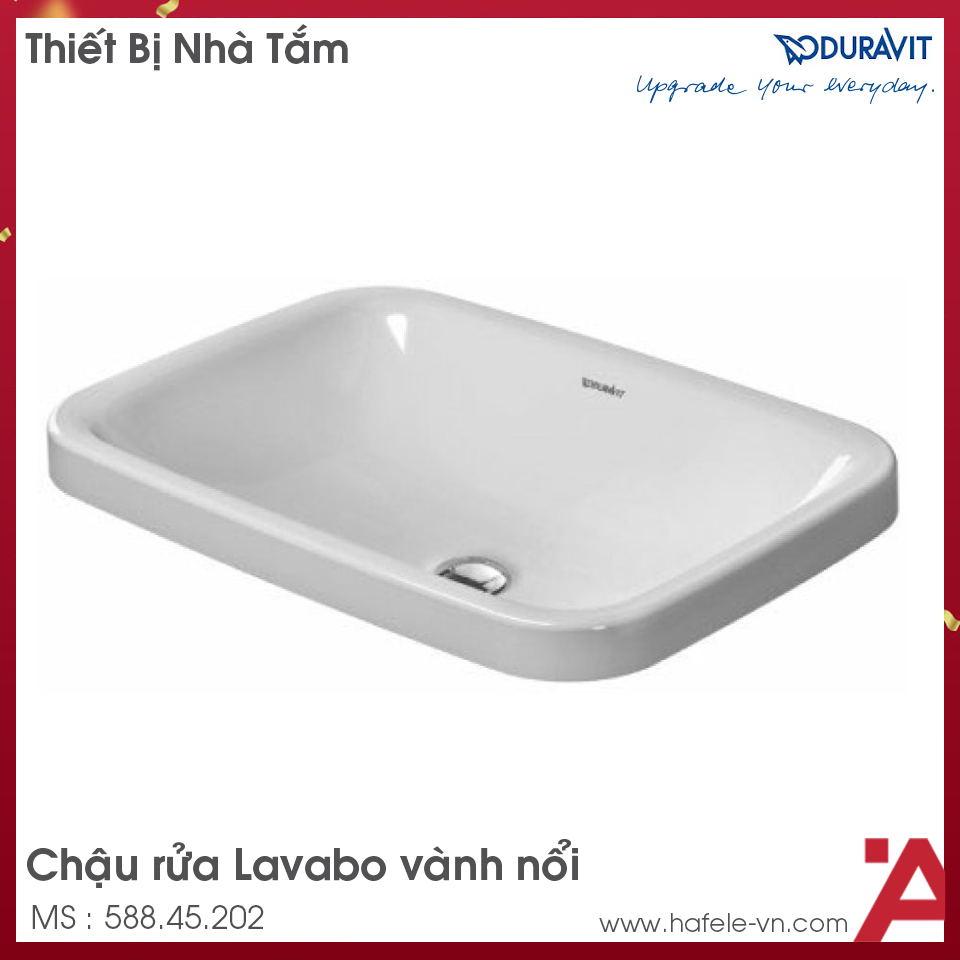 Chậu Rửa Lavabo Vành Nổi Durastyle Duravit 588.45.202