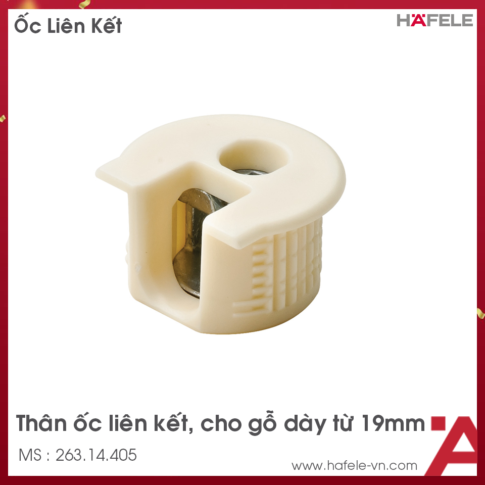 Thân Ốc Liên Kết Cho Gỗ Dày Từ 19mm Hafele 263.10.405