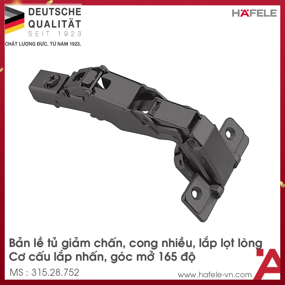 Bản Lề Lọt Lòng Metalla SM 165º Hafele 315.28.752