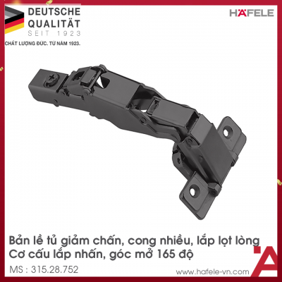 Bản Lề Lọt Lòng Metalla SM 165º Hafele 315.28.752