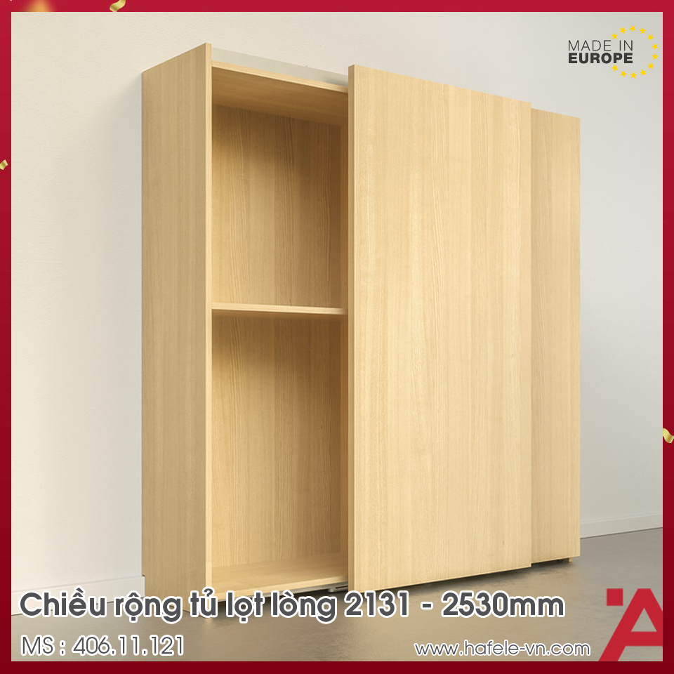 Phụ Kiện Cửa Trượt Bằng Mặt L 70F FB Hafele 406.11.121