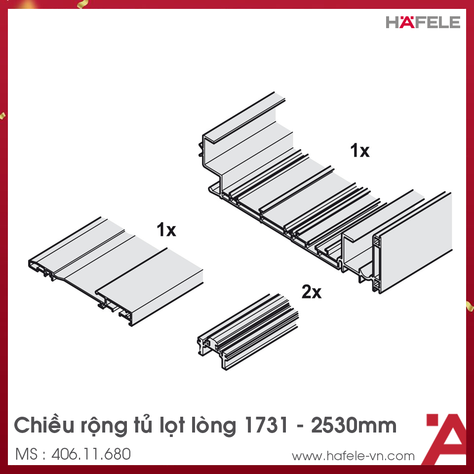 Ray Trượt Finetta 70 Hafele 406.11.680