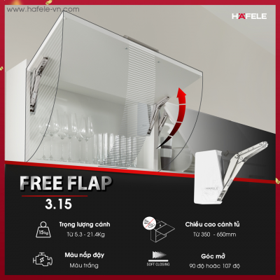 Bộ Tay Nâng Free Flap 3.15 Hafele 493.05.852