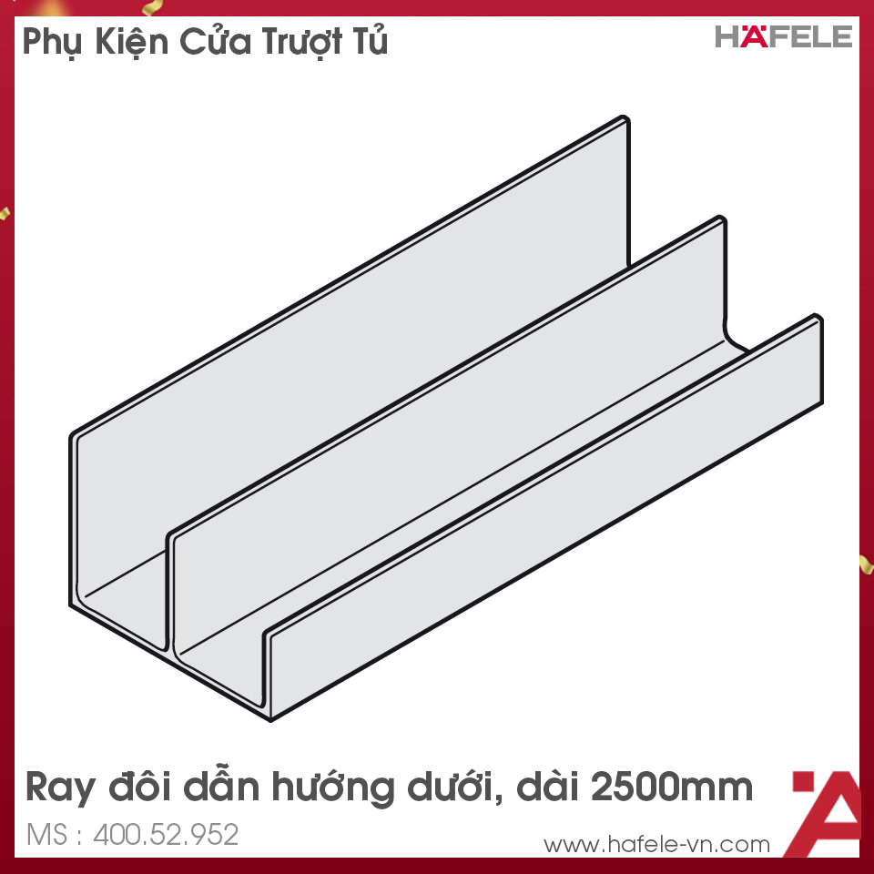 Dẫn Hướng Dưới 2500mm Hafele 400.52.952