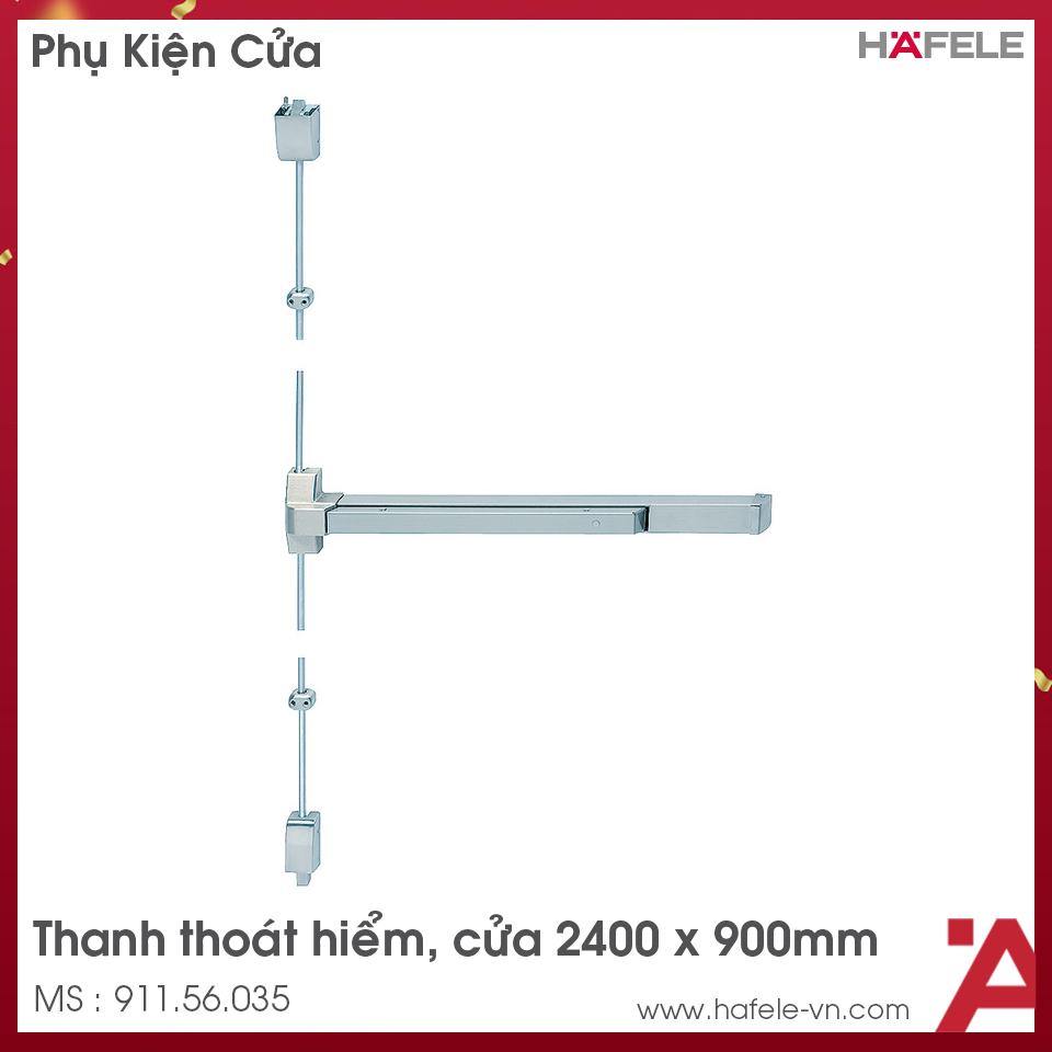 Thanh Thoát Hiểm Với Thanh Chốt Dọc Hafele 911.56.035