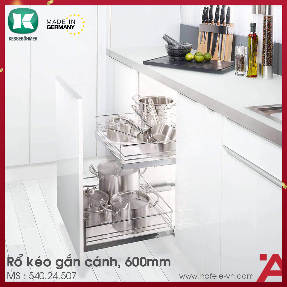 Rổ Kéo Phía Trước 600mm Hafele 540.24.507