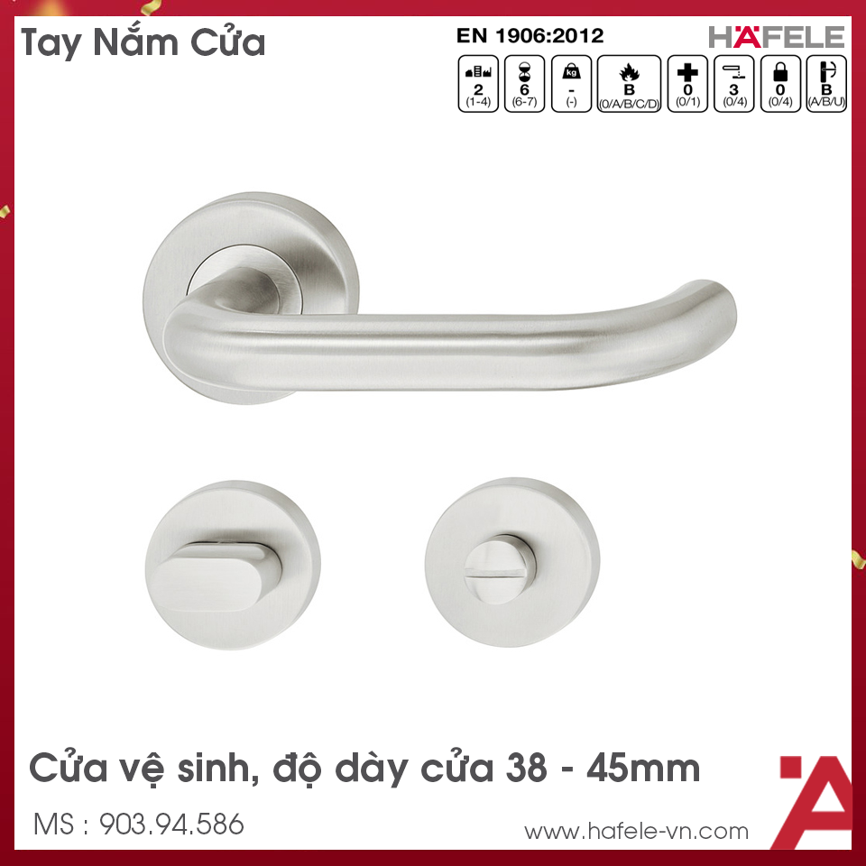Tay Nắm Gạt Cửa Vệ Sinh Hafele 903.94.586