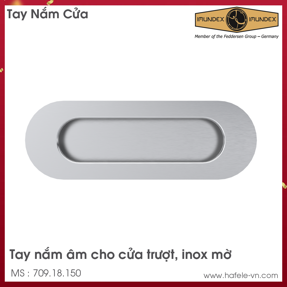 Tay Nắm Âm Cho Cửa Trượt Imundex 709.18.150