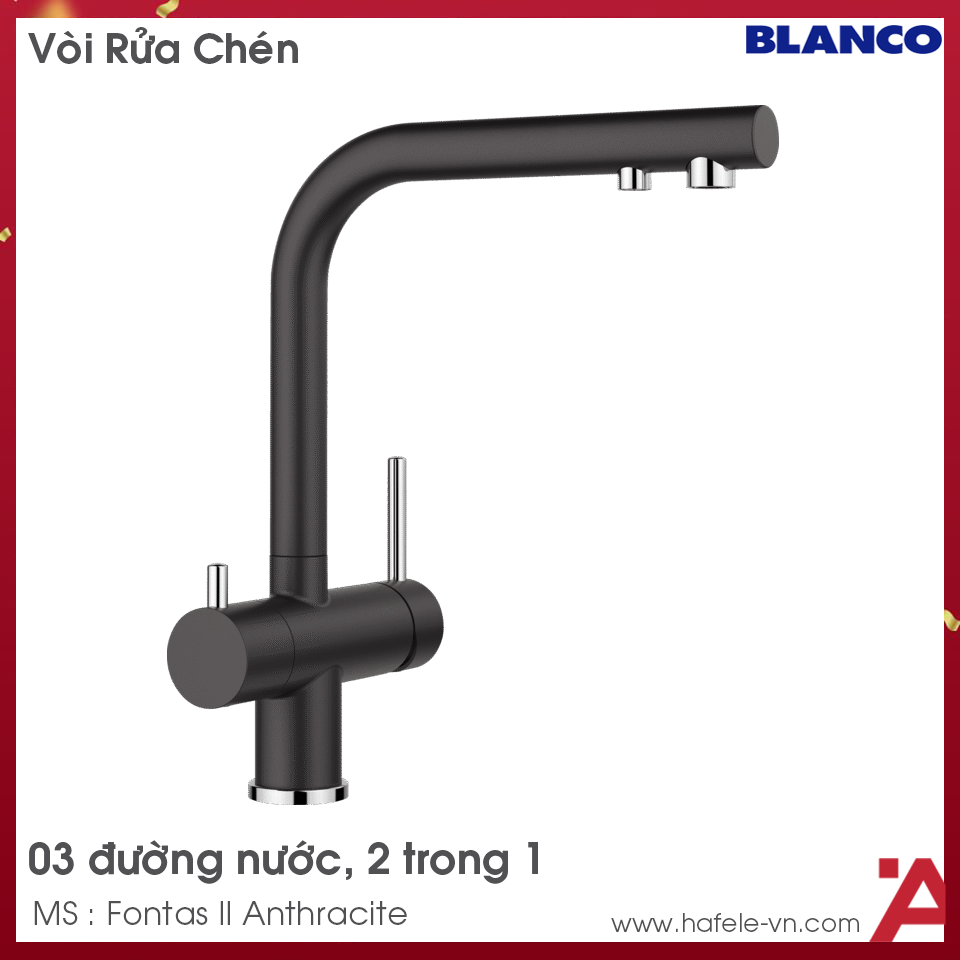 Vòi Rửa Bát Blanco Fontas II Anthracite