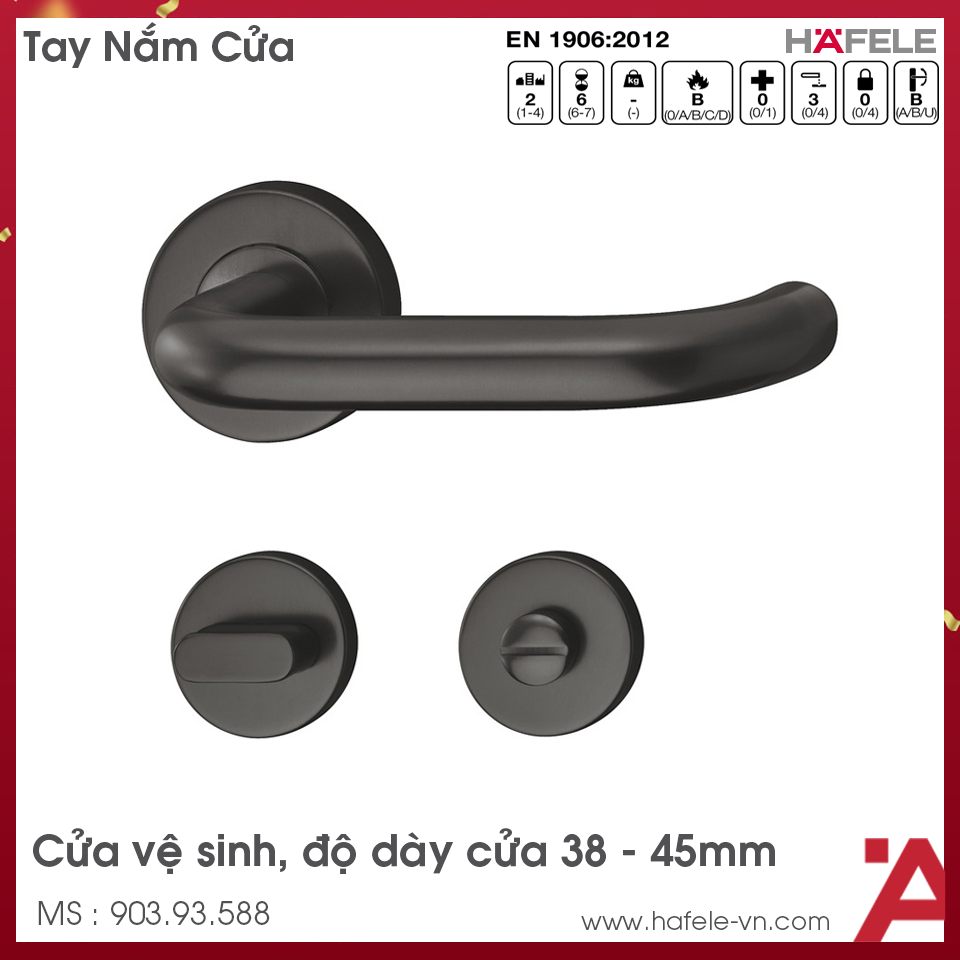 Tay Nắm Gạt Cửa Vệ Sinh Hafele 903.93.588