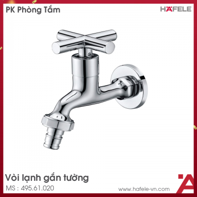 Vòi Lạnh Gắn Tường Có Đầu Răng Hafele 495.61.020