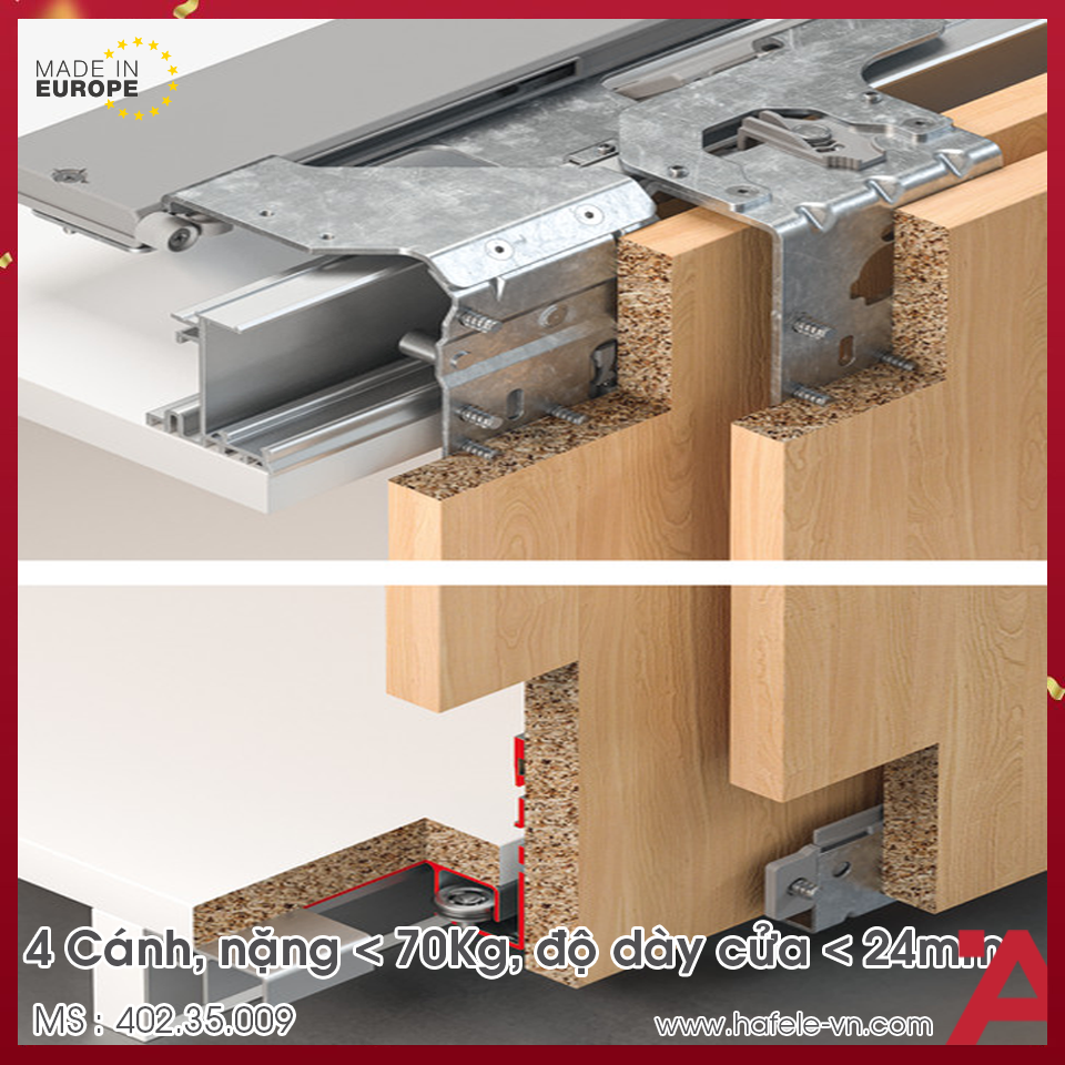 Phụ Kiện Cửa Trượt Slido Classic 70 VF A Hafele 402.35.009