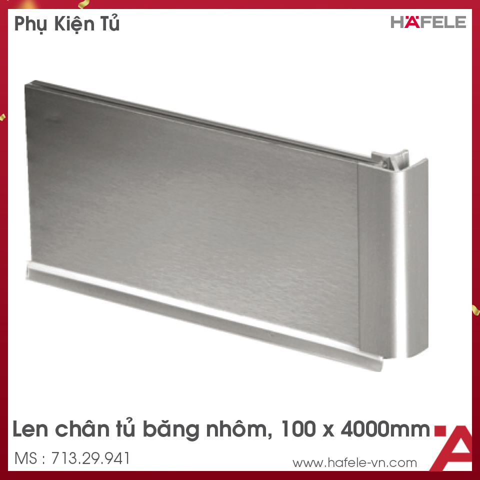 Len Chân Tủ Bằng Nhôm 4000mm Hafele 713.29.941