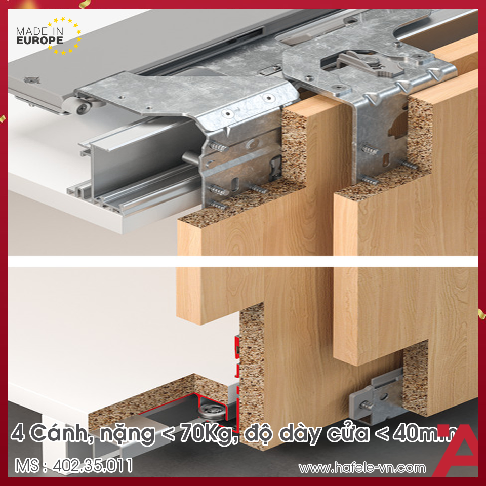 Phụ Kiện Cửa Trượt Slido Classic 70 VF A Hafele 402.35.011