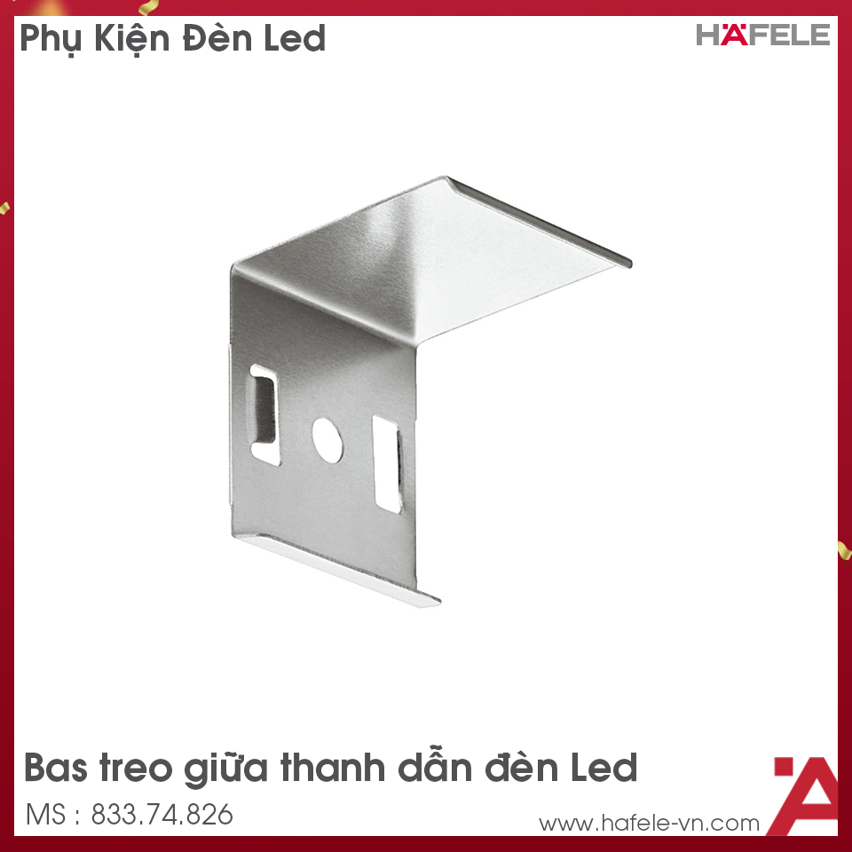 Bas Treo Giữa Cho Thanh Dẫn Đèn Led Hafele 833.74.826