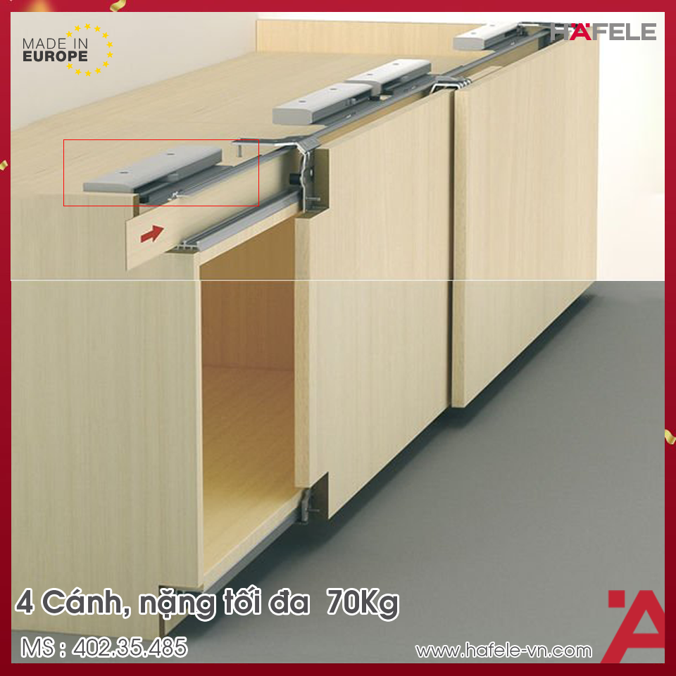 Bộ Giảm Chấn Cửa Trượt Tủ Hafele 402.35.485