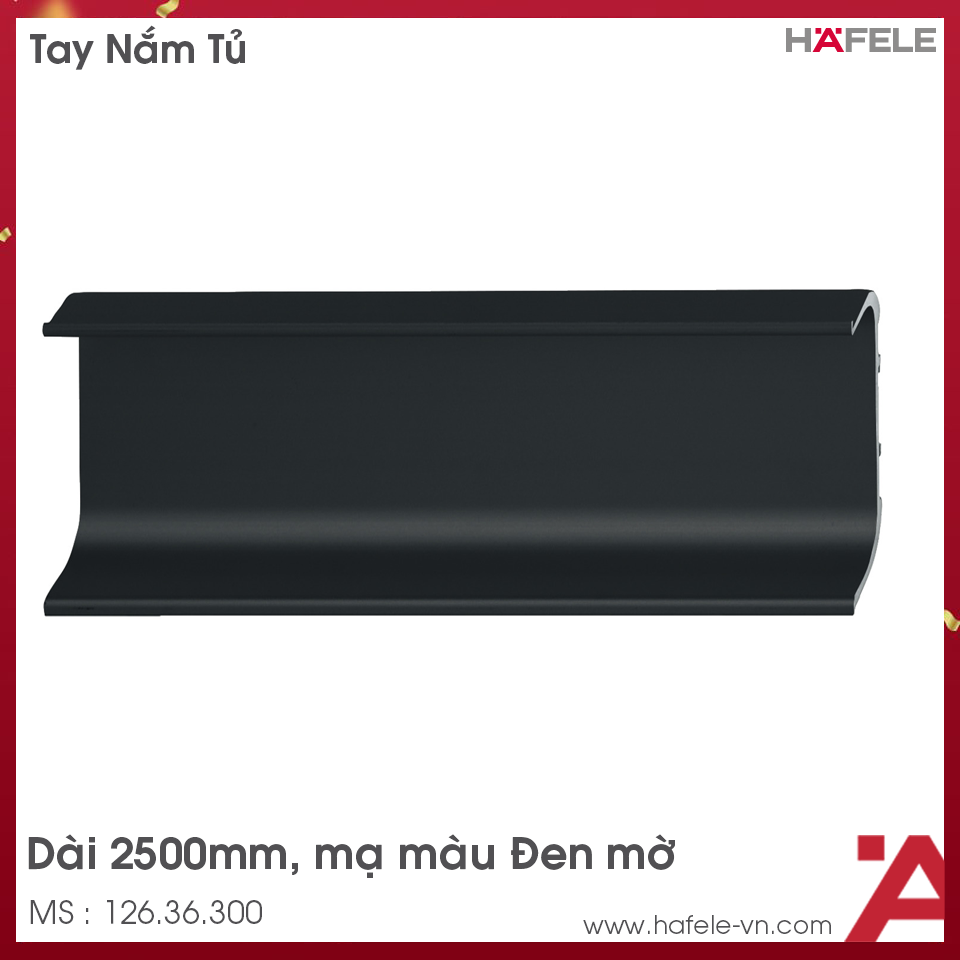 Tay Nắm Tủ Dạng Thanh Ngang Hafele 126.36.300