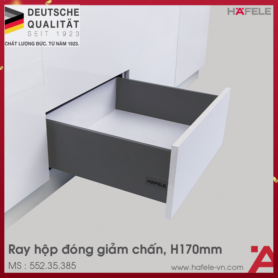 Ray Hộp Alto-S Giảm Chấn H170mm Hafele 552.35.385