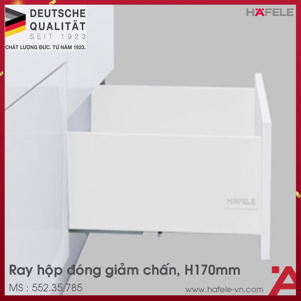 Ray Hộp Alto-S Giảm Chấn H170mm Hafele 552.35.785