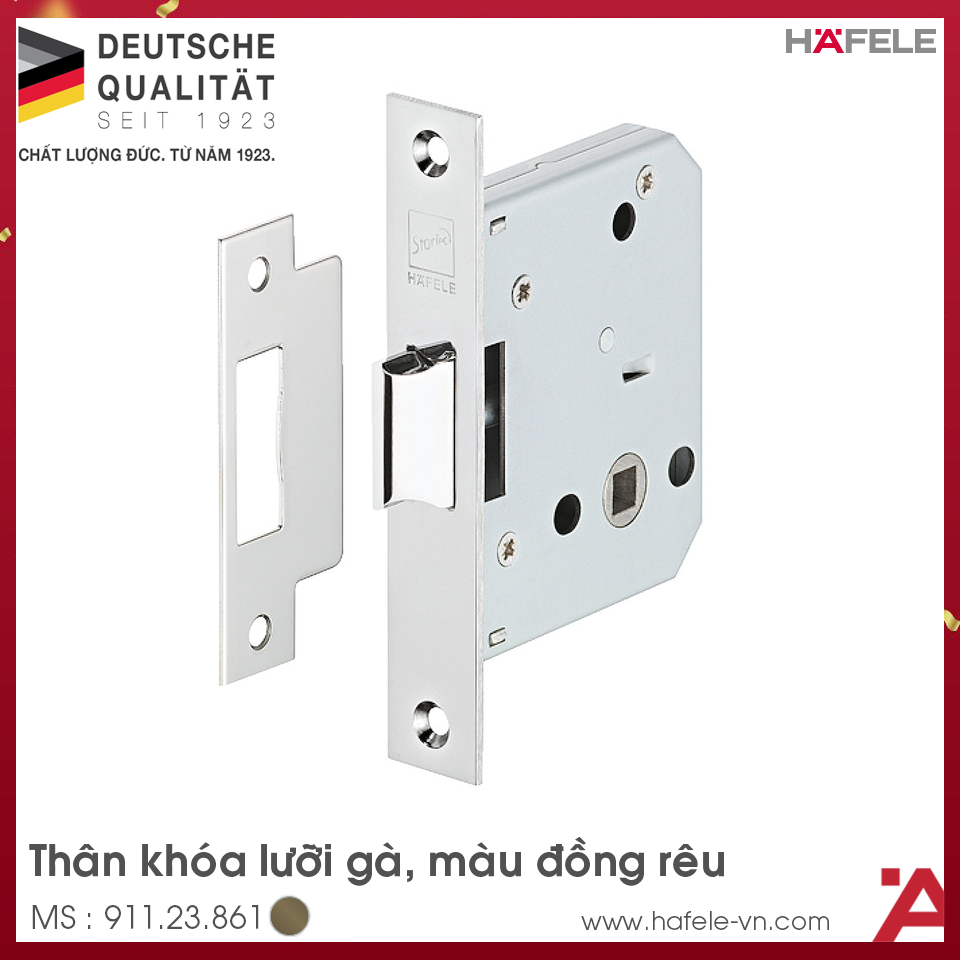 Thân Khóa Lưỡi Gà Hafele 911.23.861