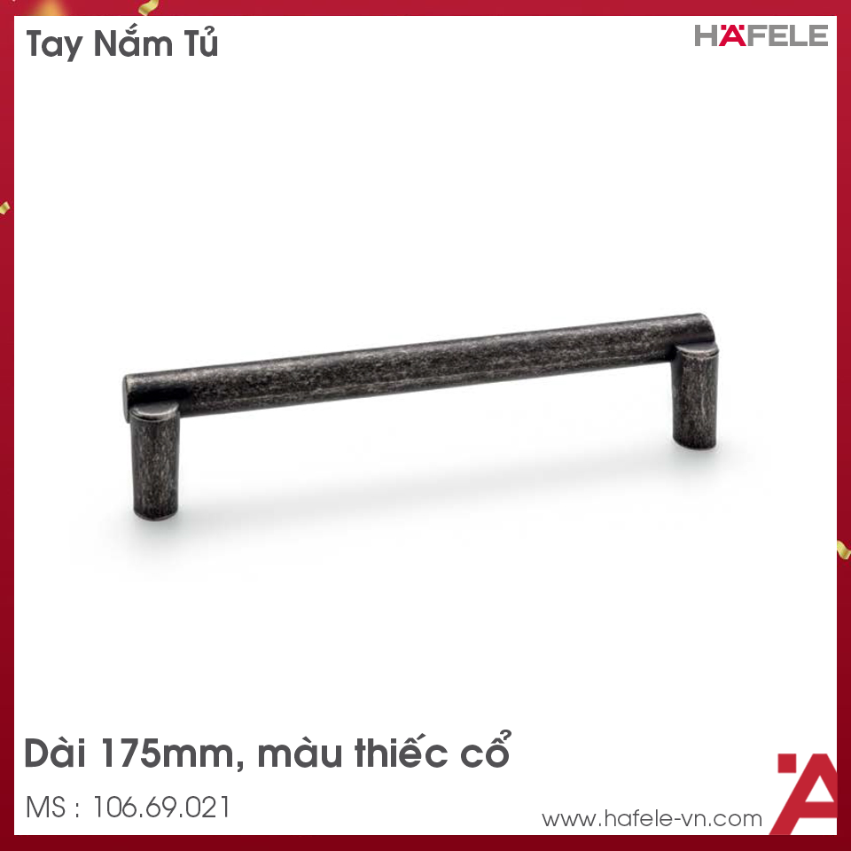 Tay Nắm Tủ 175mm H2120 Hafele 106.69.021