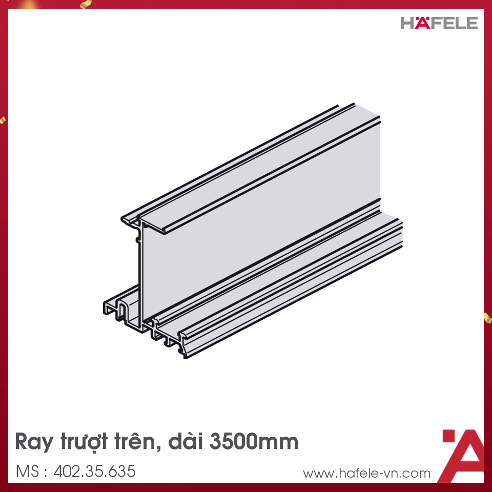 Ray Trượt Đôi Trên 3500mm Hafele 402.35.635