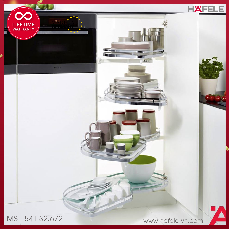 Bộ Rổ Góc Lemans II Xoay Phải Hafele 541.32.672