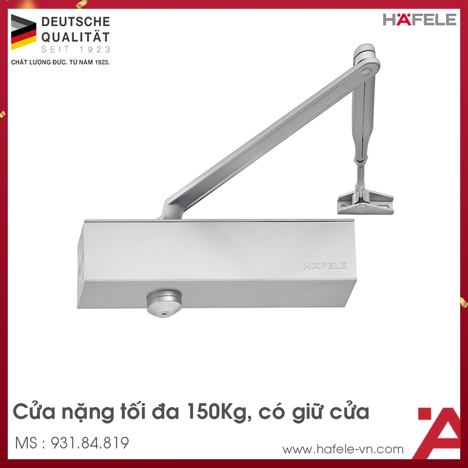 Tay Đẩy Hơi Cùi Chỏ 150Kg DCL55 Hafele 931.84.819