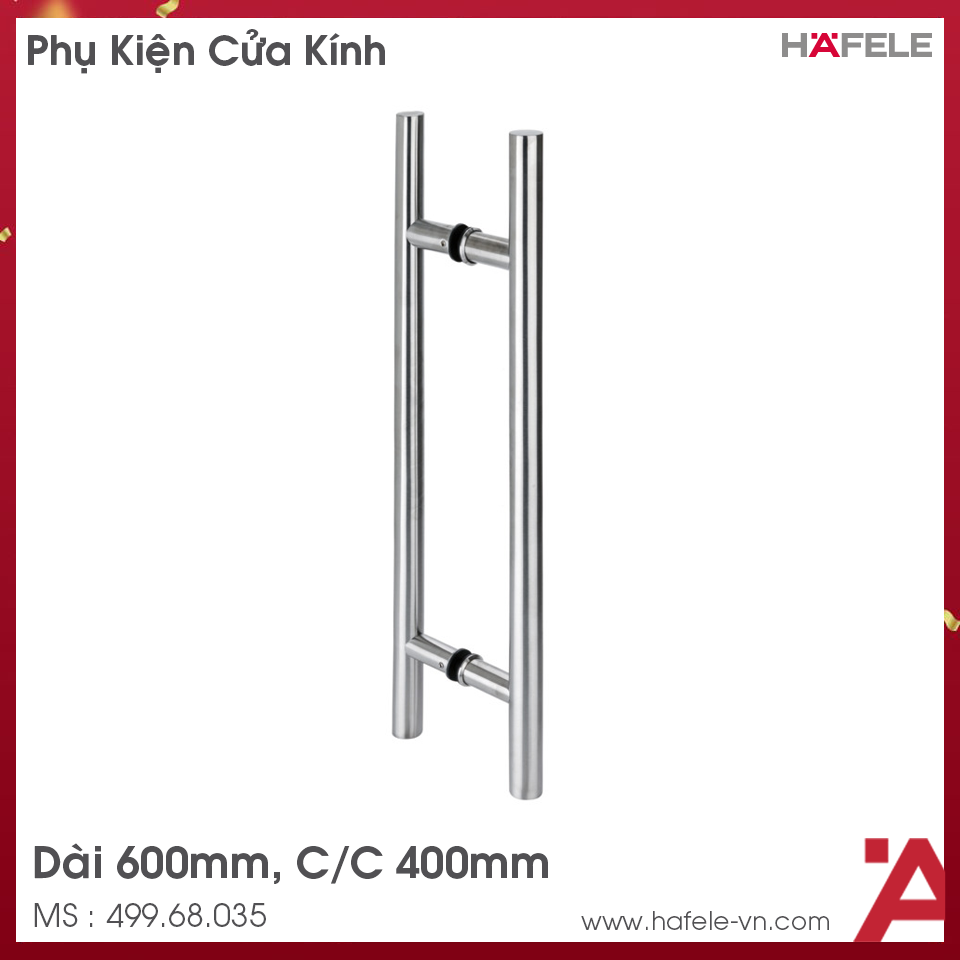 Tay Nắm Kéo Chữ H Dài 600mm Hafele 499.68.035