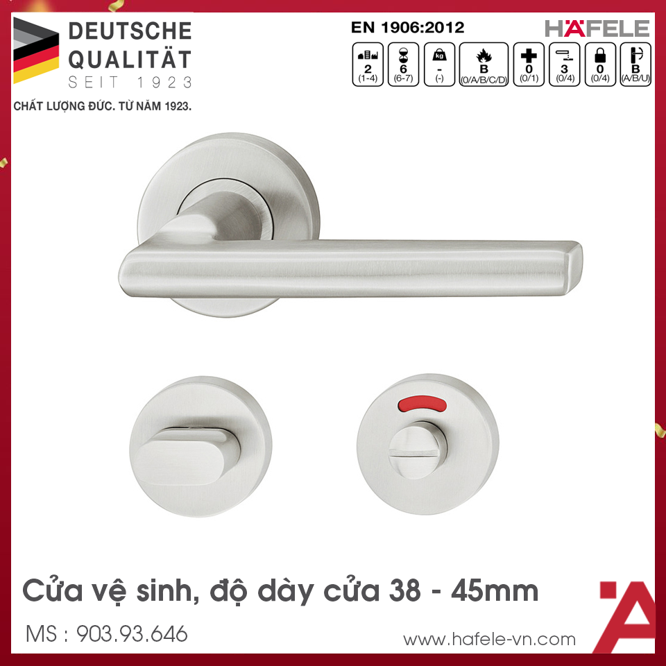 Tay Nắm Gạt Cửa Vệ Sinh Hafele 903.93.646