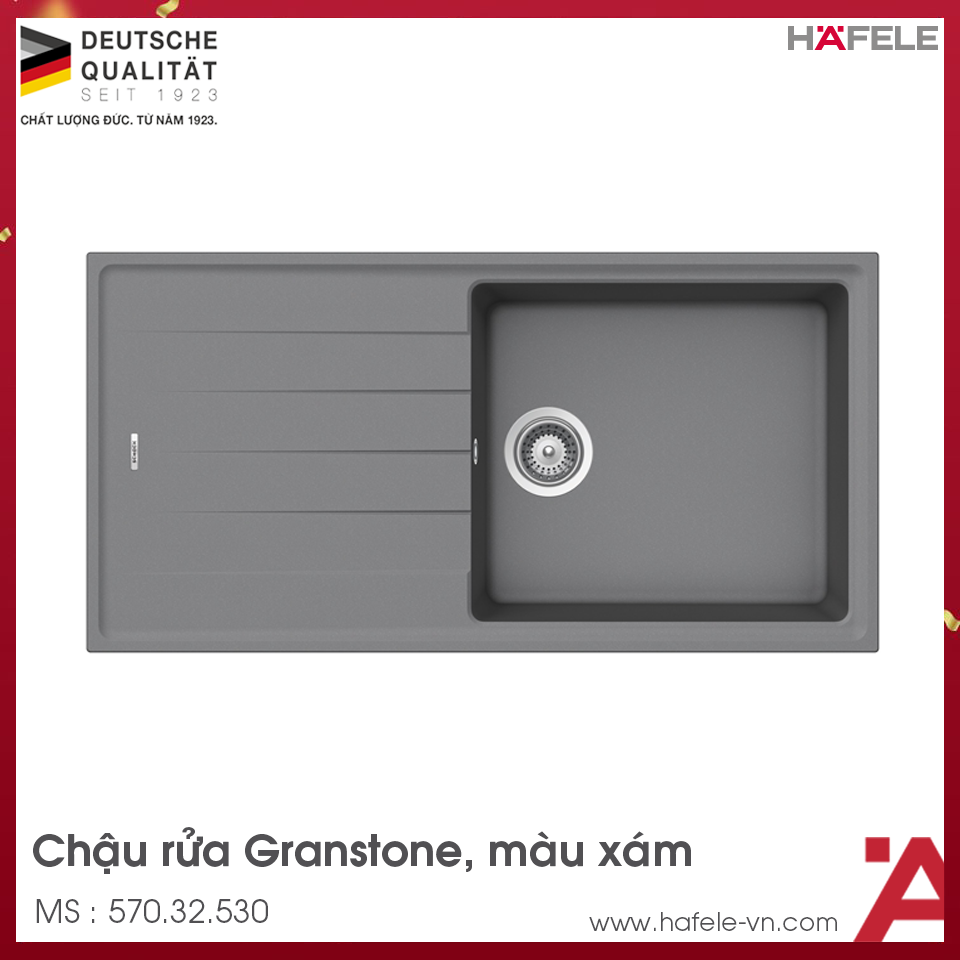 Chậu Rửa Chén Đá HS20-GED1S60 Hafele 570.32.530