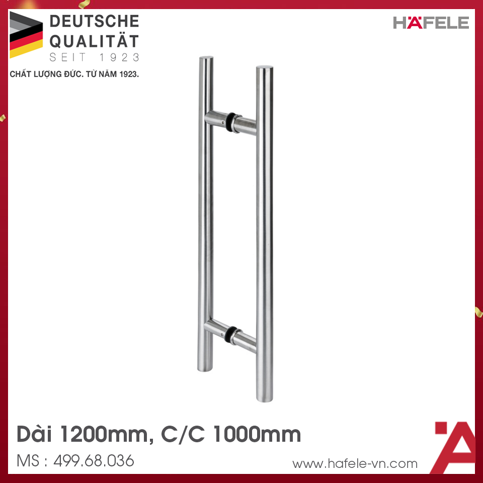 Tay Nắm Kéo Chữ H Dài 1200mm Hafele 499.68.036