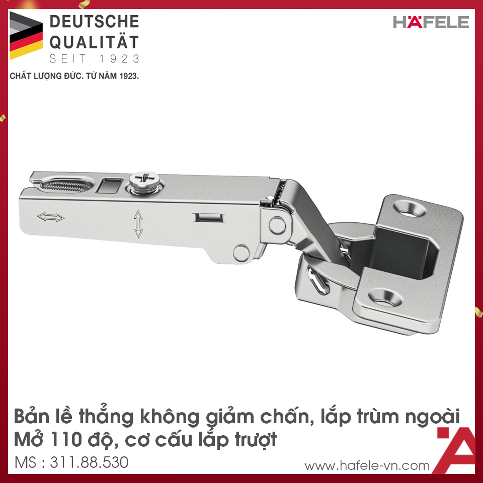 Bản Lề Trùm Ngoài Metalla A 110º Hafele 311.88.530