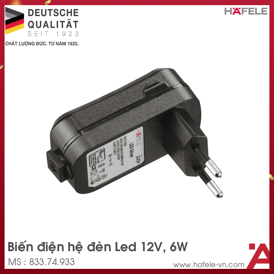 Biến Điện Cho Đèn Led Loox 12V Hafele 833.74.933