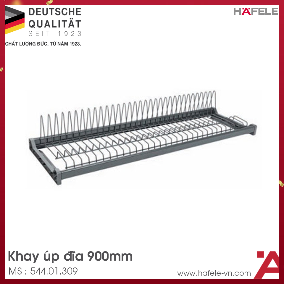 Khay Úp Đĩa Dọc 900mm Màu Đen Hafele 544.01.309