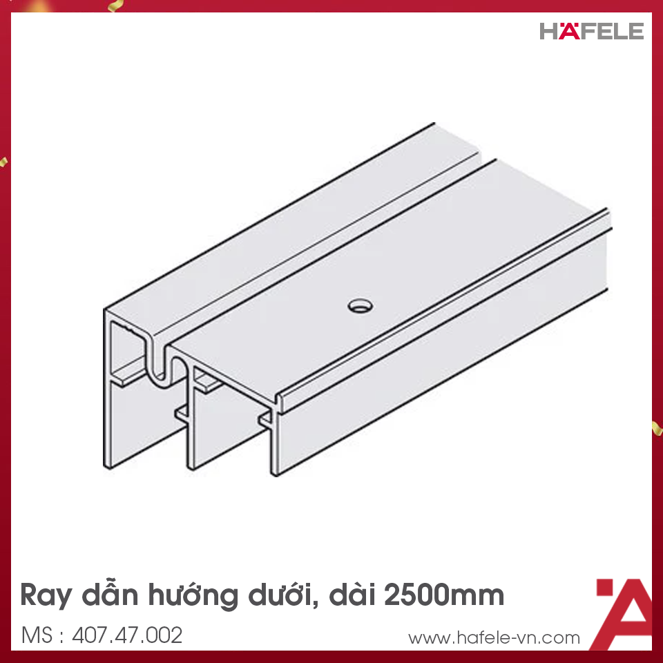 Ray Dẫn Hướng Dưới 2500mm Hafele 407.47.002