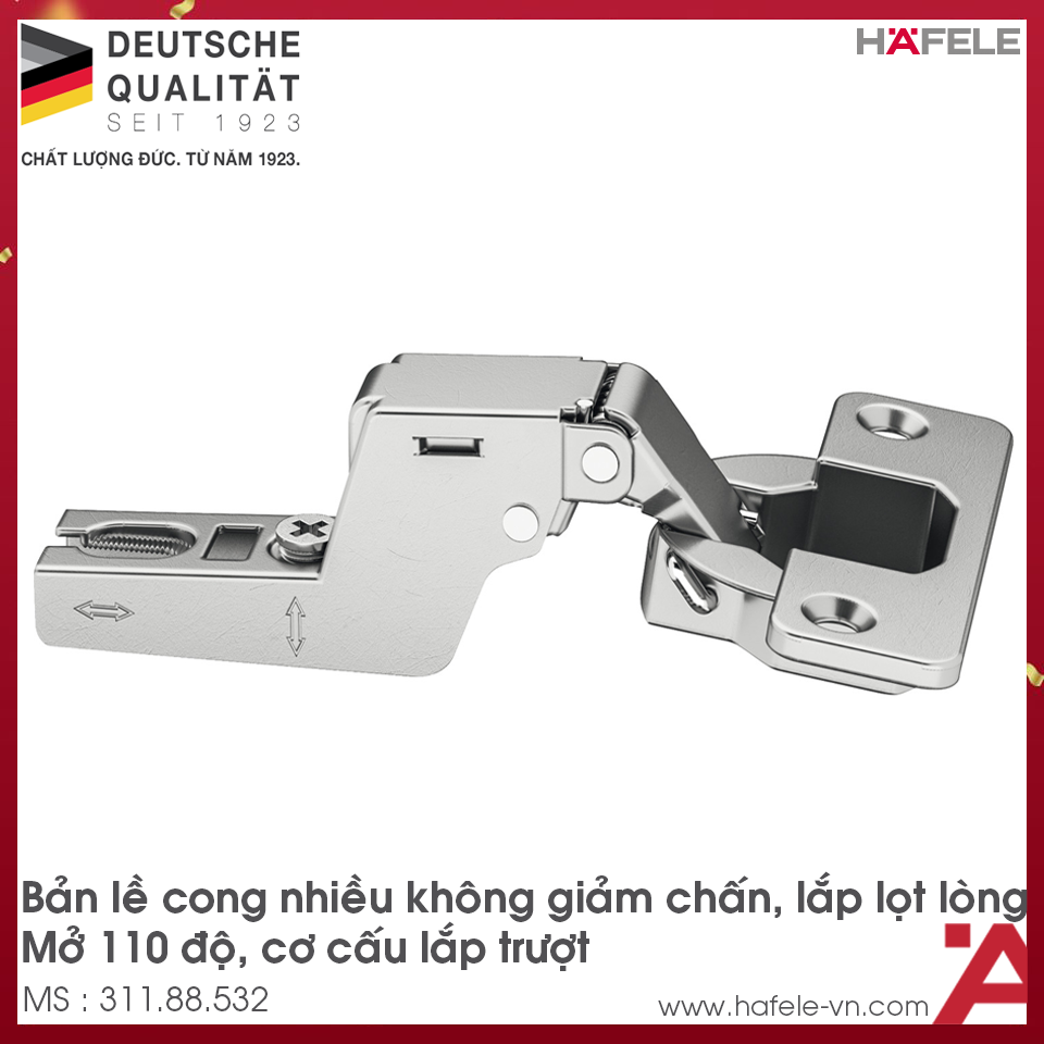 Bản Lề Lọt Lòng Metalla A 110º Hafele 311.88.532