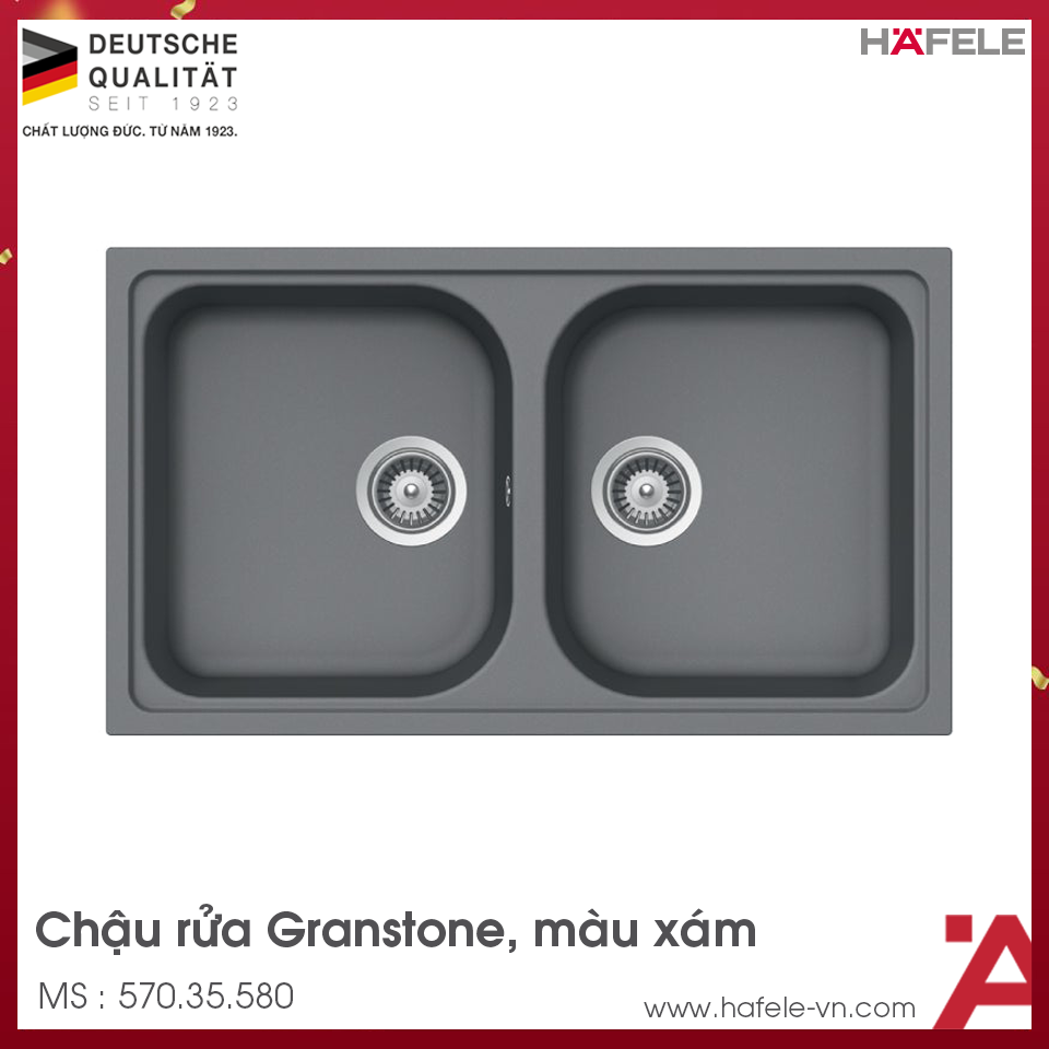 Chậu Rửa Đá HS19-GEN2R90 Hafele 570.35.580