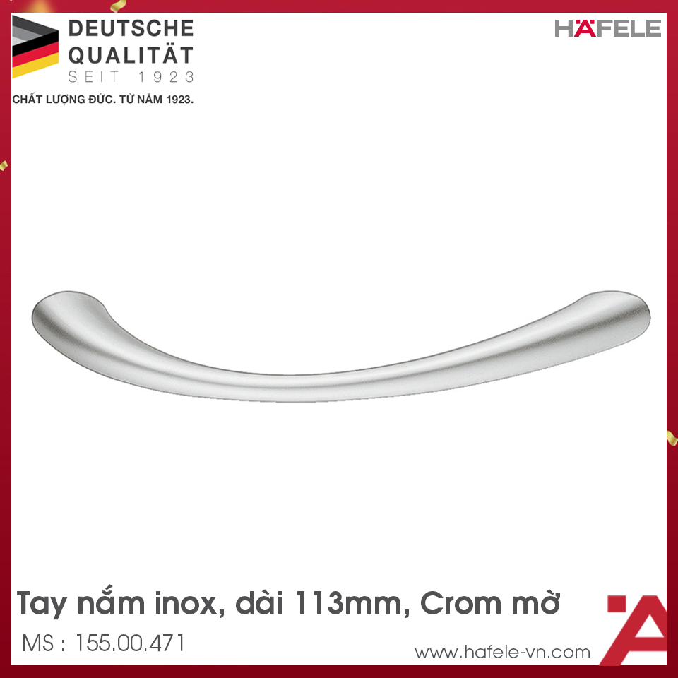 Tay Nắm Tủ Inox D113mm Hafele 155.00.471