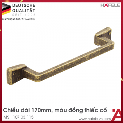 Tay Nắm Tủ Cổ Điển 170mm Hafele 107.03.115