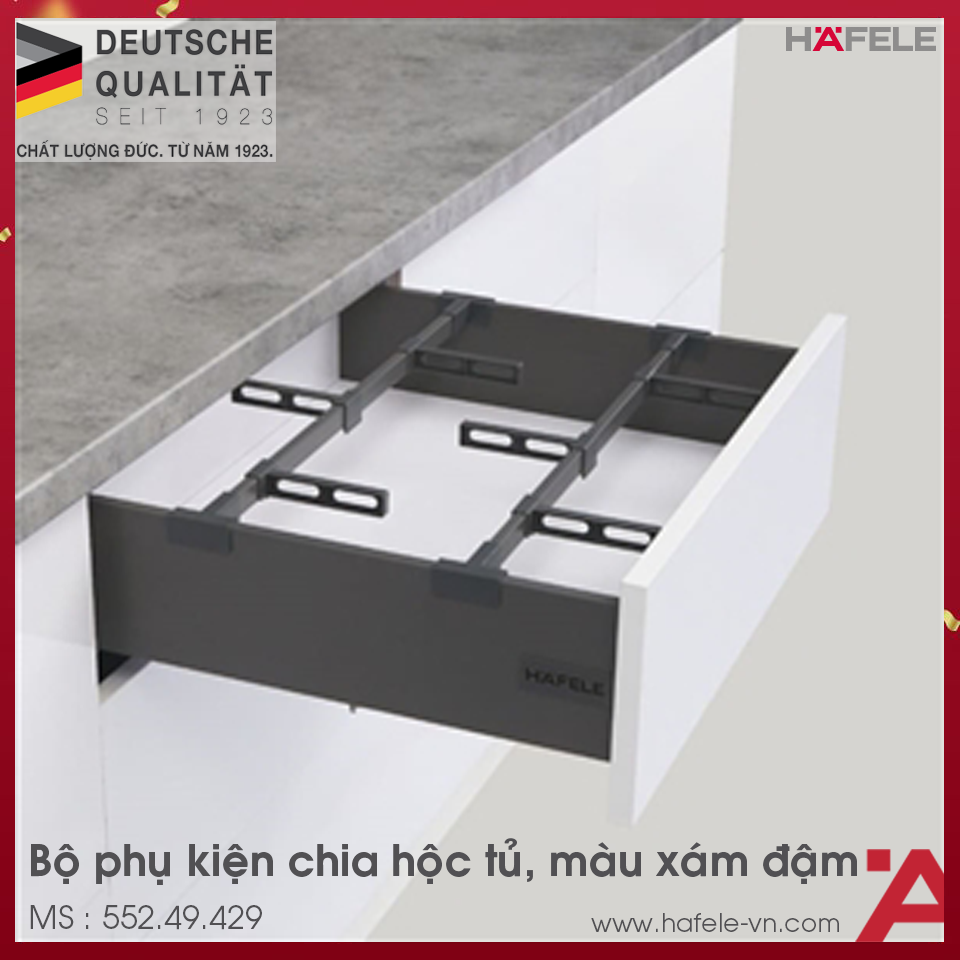 Bộ Phụ Kiện Chia Hộc Tủ 1200mm Hafele 552.49.429