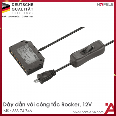 Dây Dẫn Điện Với Công Tắc Chạm & Bộ Chia Cổng 12V Hafele 833.74.746