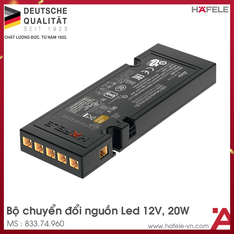 Biến Điện Hệ Thống 12V 20W Hafele 833.74.960