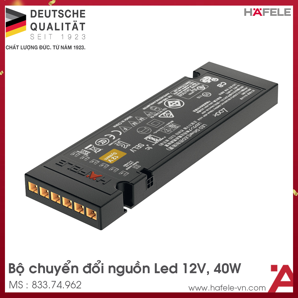 Biến Điện Hệ Thống 12V 40W Hafele 833.74.962