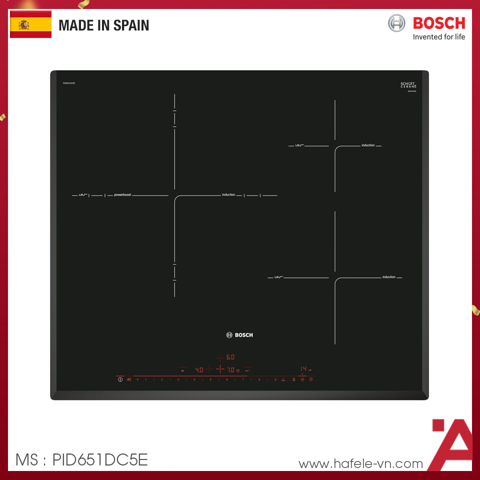 Bếp Từ Âm 3 Vùng Nấu Bosch PID651DC5E