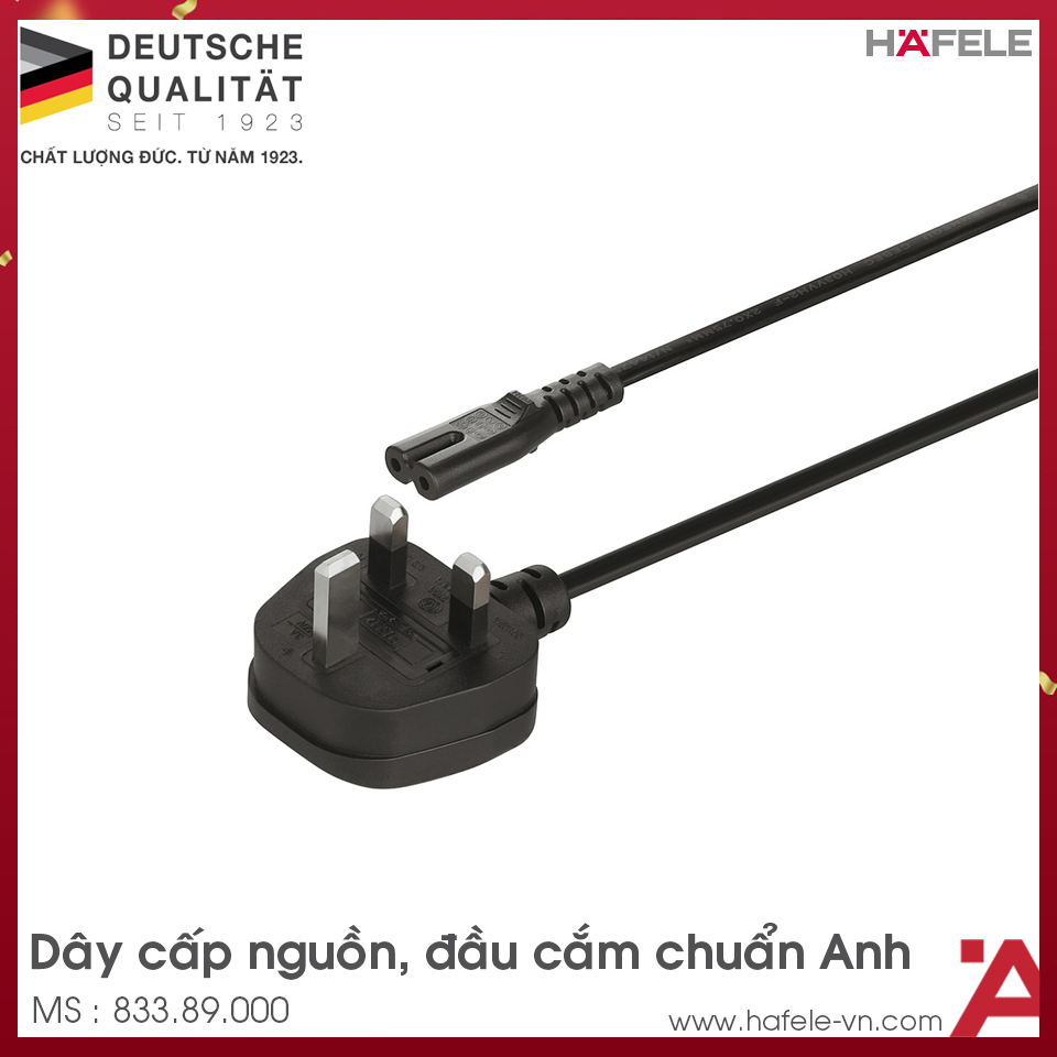 Dây Cắm Nguồn Đèn Led Chuẩn Anh Hafele 833.89.000