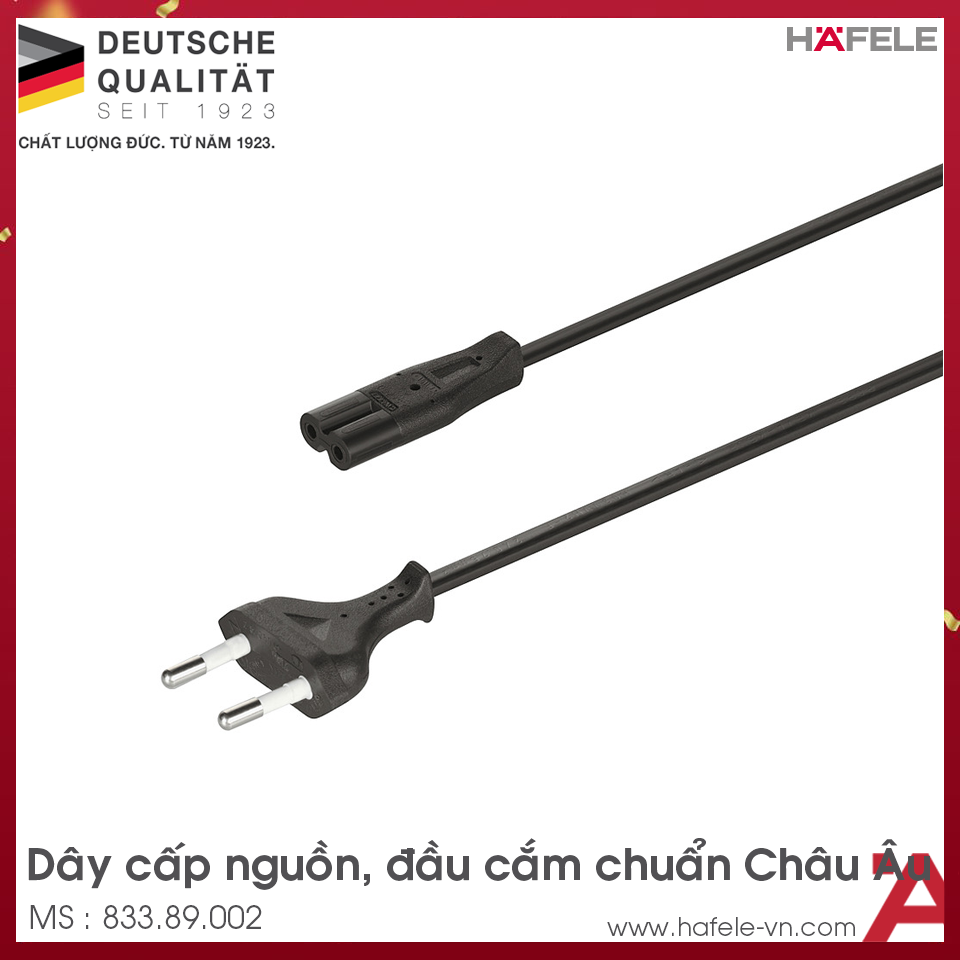Dây Cắm Nguồn Đèn Led Chuẩn EU Hafele 833.89.002