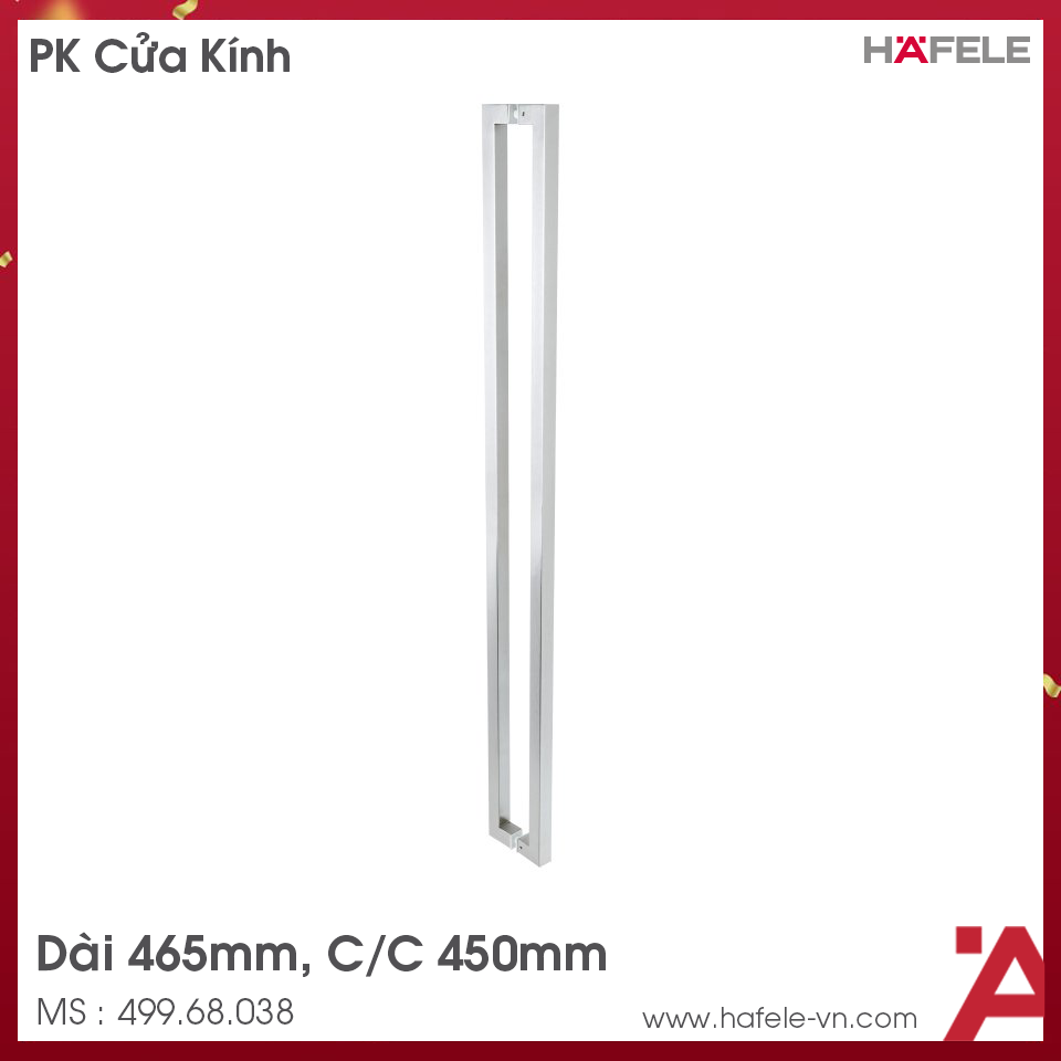 Tay Nắm Kéo Vuông L465mm Hafele 499.68.038