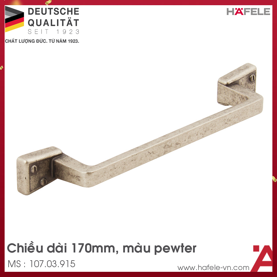 Tay Nắm Tủ Cổ Điển H170mm Hafele 107.03.915